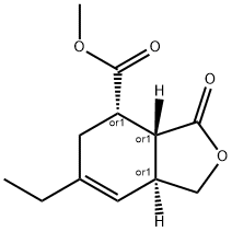 4-Isobenzofurancarboxylicacid,6-ethyl-1,3,3a,4,5,7a-hexahydro-3-oxo-,methylester,(3aR,4S,7aS)-rel-(9CI) 구조식 이미지