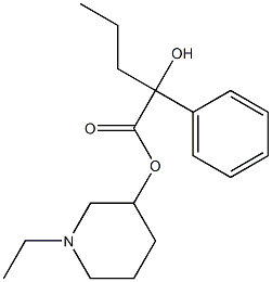 α-Propyl-α-hydroxybenzeneacetic acid 1-ethyl-3-piperidinyl ester Structure