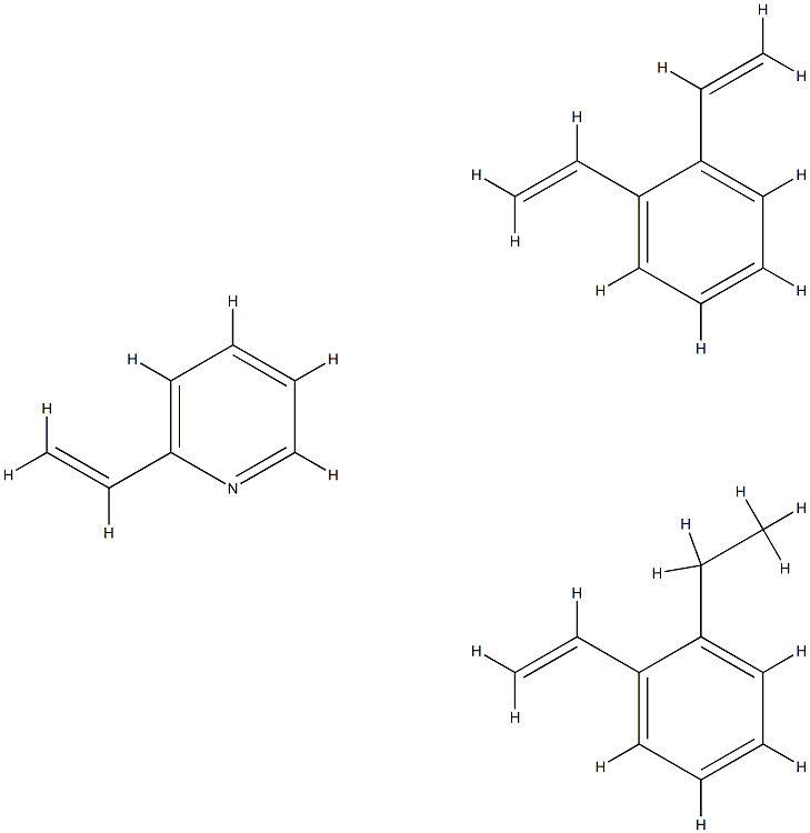 피리딘,2-에테닐-,디에테닐벤젠및에테닐에틸벤젠중합체 구조식 이미지