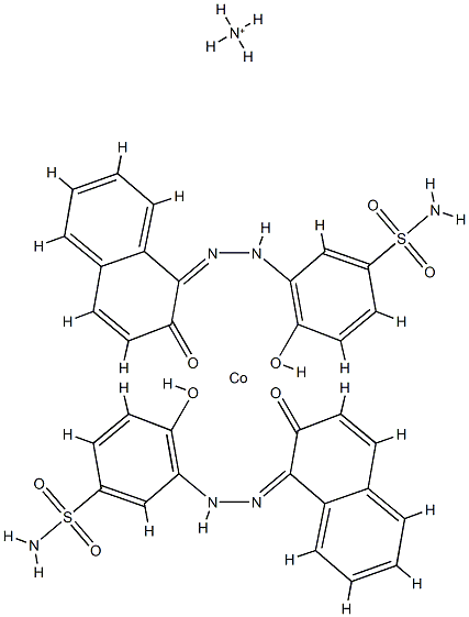 ammonium bis[4-hydroxy-3-[(2-hydroxy-1-naphthyl)azo]benzenesulphonamidato(2-)]cobaltate(1-) Structure