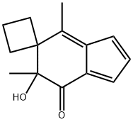Spiro[cyclobutane-1,5-[5H]inden]-7(6H)-one, 6-hydroxy-4,6-dimethyl- (9CI) Structure