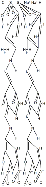 disodium hydrogen bis[4-[[2,6-dihydroxy-3-[(2-hydroxy-3,5-dinitrophenyl)azo]phenyl]azo]-3- methylbenzenesulphonato(3-)]chromate(3-)  구조식 이미지