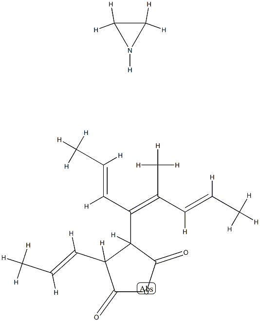 2,5-푸란디온,디히드로-3-(테트라프로페닐)-,아지리딘중합체 구조식 이미지