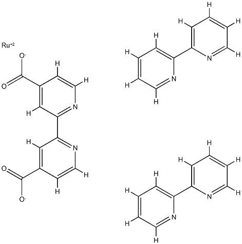 ruthenium bis(bipyridine)dicarboxybipyridine 구조식 이미지