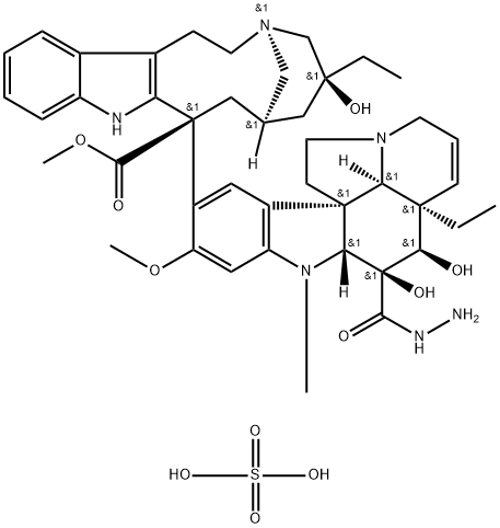 Deacetylvinblastine Hydrazide Sulfate Salt 구조식 이미지