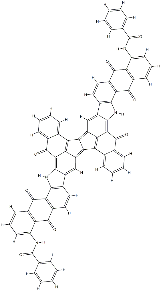 N,N'-(5,13,14,15,20,28,29,30-octahydro-5,13,15,20,28,30-hexaoxobenzo[4,5]naphth[2''',3''':6'',7'']indolo[3'',2'':4',5']aceanthryleno[1',2':2,3]indeno[7,1-ab]naphtho[2,3-i]carbazole-4,19-diyl)bis(benzamide) 구조식 이미지