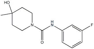 1-Piperidinecarboxamide,N-(3-fluorophenyl)-4-hydroxy-4-methyl-(9CI) 구조식 이미지