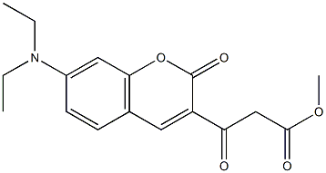 3-(2-CARBOMETHOXYACETYL)-7-DIETHYLAMINOCOUMARIN (METHYL 7-DIETHYLAMINO-3-COUMAROYLACETATE) 구조식 이미지