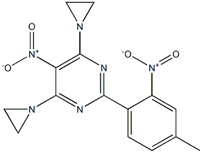 4,6-diaziridin-1-yl-2-(4-methyl-2-nitro-phenyl)-5-nitro-pyrimidine Structure
