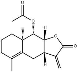 (3aS)-3aβ,4,6,7,8,8a,9,9aβ-Octahydro-9α-acetyloxy-5,8aα-dimethyl-3-methylenenaphtho[2,3-b]furan-2(3H)-one Structure