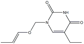 2,4(1H,3H)-Pyrimidinedione,5-ethyl-1-[(1-propenyloxy)methyl]-(9CI) 구조식 이미지