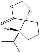 2-Oxaspiro[4.4]nonan-1-one,6-hydroxy-6-(1-methylethyl)-,(5R,6S)-rel-(9CI) 구조식 이미지