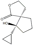 2-Oxaspiro[4.4]nonan-1-one,6-cyclopropyl-6-hydroxy-,(5R,6S)-rel-(9CI) 구조식 이미지