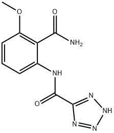 N-(2-carboxamido-3-methoxyphenyl)-1H-tetrazole-5-carboxamide 구조식 이미지
