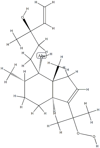 (3aS,7S,αR)-α-Vinyl-3a,4,5,6,7,7a-hexahydro-3-(1-hydroperoxy-1-methylethyl)-7-hydroxy-α,6α,7aβ-trimethyl-1H-indene-7-(1-propanol) 구조식 이미지