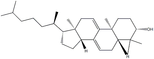 4,4-Dimethyl-5α-cholesta-7,9(11)-dien-3β-ol 구조식 이미지
