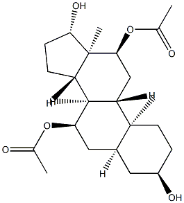 5β-Androstane-3α,7α,12α,17β-tetrol 7,12-diacetate Structure