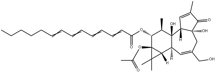 12-O-tetradeca-2,4,6,8-tetranoylphorbol-13-acetate Structure