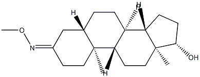 17β-Hydroxy-5α-androstan-3-one O-methyl oxime Structure