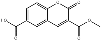 3-Methoxycarbonyl-2-oxo-α-chromene-6-carboxylic acid 구조식 이미지
