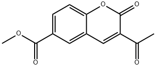3-Acetyl-2-oxo-α-chromene-6-carboxylic acid methyl ester 구조식 이미지