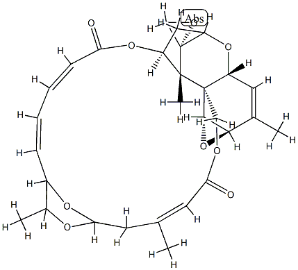 (7R,8S)-2',3'-Didehydro-7'-deoxo-2'-deoxy-7,8-epoxy-7',5'-(ethane-1,1-diyloxy)verrucarin A Structure