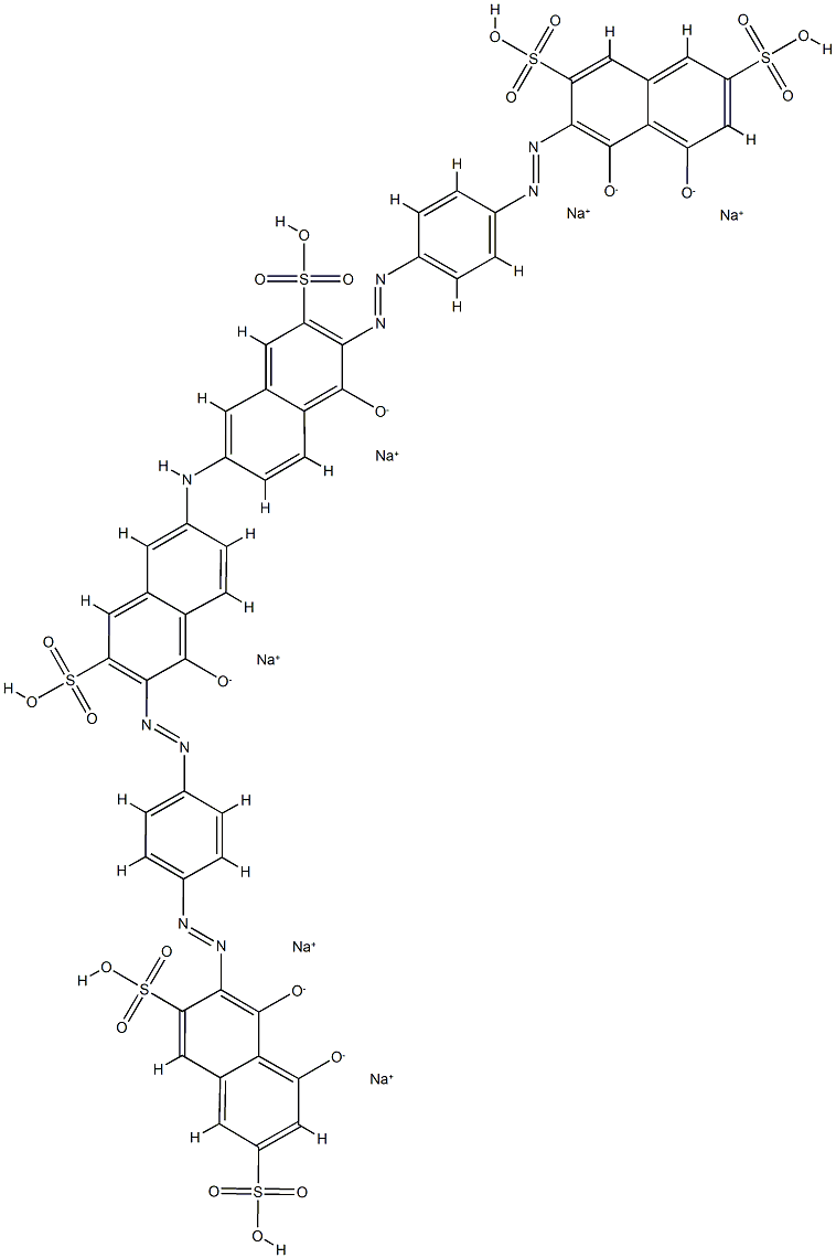 3,3'-[Iminobis[(1-hydroxy-3-sodiosulfonaphthalene-6,2-diyl)azo(4,1-phenylene)azo]]bis[4,5-dihydroxynaphthalene-2,7-disulfonic acid disodium] salt Structure