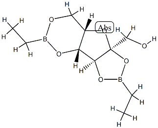 2-O,3-O:4-O,6-O-Bis(ethylboranediyl)-α-L-sorbofuranose 구조식 이미지