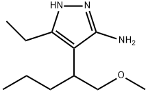 1H-Pyrazol-3-amine,5-ethyl-4-[1-(methoxymethyl)butyl]-(9CI) 구조식 이미지