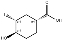 Cyclohexanecarboxylic acid, 3-fluoro-4-hydroxy-, (1R,3R,4R)-rel- (9CI) 구조식 이미지