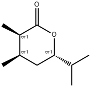 2H-Pyran-2-one,tetrahydro-3,4-dimethyl-6-(1-methylethyl)-,(3R,4R,6S)-rel-(9CI) 구조식 이미지