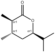 2H-Pyran-2-one,tetrahydro-3,4-dimethyl-6-(1-methylethyl)-,(3R,4S,6R)-rel-(9CI) 구조식 이미지