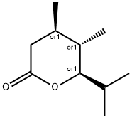 2H-Pyran-2-one,tetrahydro-4,5-dimethyl-6-(1-methylethyl)-,(4R,5S,6R)-rel-(9CI) Structure
