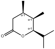 2H-Pyran-2-one,tetrahydro-4,5-dimethyl-6-(1-methylethyl)-,(4R,5R,6R)-rel-(9CI) 구조식 이미지