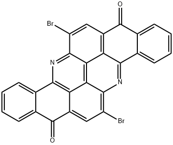 6,14-디브로모벤조[h]벤즈[5,6]아크리디노[2,1,9,8-klmna]아크리딘-8,16-디온 구조식 이미지