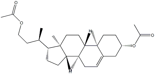 3,23-diacetoxy-24-nor-5-cholene 구조식 이미지