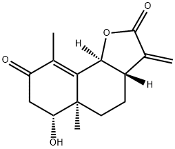 (3aS)-3aβ,5,5a,6,7,9bα-Hexahydro-6α-hydroxy-5aα,9-dimethyl-3-methylenenaphtho[1,2-b]furan-2,8(3H,4H)-dione 구조식 이미지