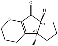 2H-Pentaleno[2,1-b]pyran-8(4bH)-one,3,4,5,6,7,7a-hexahydro-4b-methyl-,(4bR,7aS)-rel-(9CI) Structure