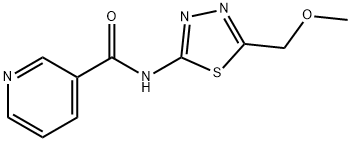 3-Pyridinecarboxamide,N-[5-(methoxymethyl)-1,3,4-thiadiazol-2-yl]-(9CI) 구조식 이미지