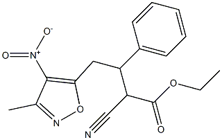 5-이속사졸부탄산,-알파-시아노-3-메틸-4-니트로-bta-페닐-,에틸에스테르 구조식 이미지