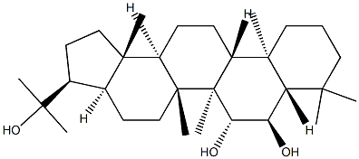 Hopane-6α,7β,22-triol 구조식 이미지