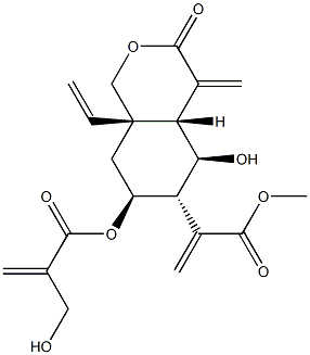 (4aR)-3,4,4aβ,5,6,7,8,8a-Octahydro-8aβ-vinyl-5β-hydroxy-7β-[(2-hydroxymethyl-1-oxo-2-propenyl)oxy]-α,4-bis(methylene)-3-oxo-1H-2-benzopyran-6α-acetic acid methyl ester 구조식 이미지