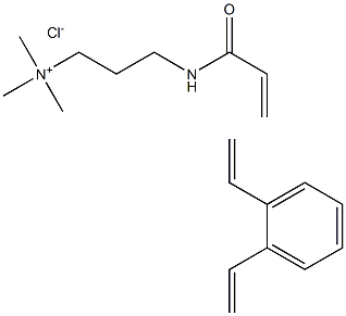 1-Propanaminium, N,N,N-trimethyl-3-[(1-oxo-2-propenyl)amino]-, chloride, polymer with diethenylbenzene 구조식 이미지