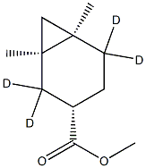 (1α,3β,6α)-1,6-Dimethyl(2,2,5,5-2H4)bicyclo[4.1.0]heptane-3-carboxylic acid methyl ester 구조식 이미지