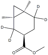(1α,3α,6α)-1,6-Dimethyl(2,2,5,5-2H4)bicyclo[4.1.0]heptane-3-carboxylic acid methyl ester 구조식 이미지