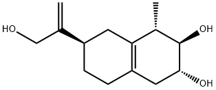 (1S)-1,2,3,4,5,6,7,8-Octahydro-1-methyl-7β-(1-methylene-2-hydroxyethyl)-2β,3α-naphthalenediol 구조식 이미지