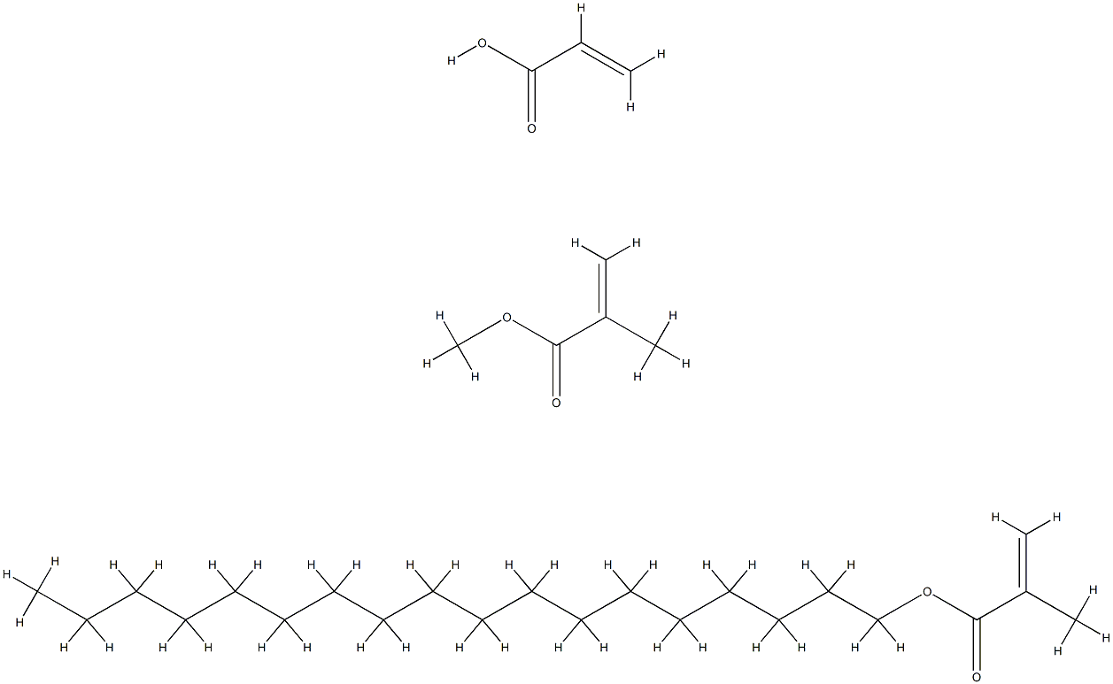 2-Propenoic acid, 2-methyl-, methyl ester, polymer with octadecyl 2-methyl-2-propenoate and 2-propenoic acid Structure