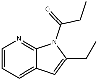 1H-Pyrrolo[2,3-b]pyridine,2-ethyl-1-(1-oxopropyl)-(9CI) 구조식 이미지