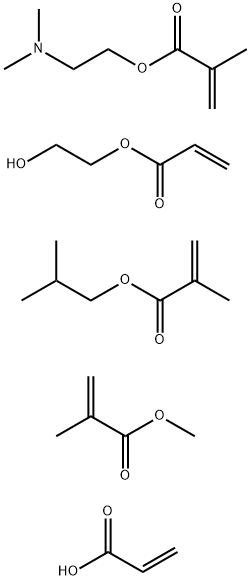 2-Propenoic acid, 2-methyl-, 2-(dimethylamino)ethyl ester, polymer with 2-hydroxyethyl 2-propenoate, methyl 2-methyl-2-propenoate, 2-methylpropyl 2-methyl-2-propenoate and 2-propenoic acid 구조식 이미지