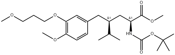 Benzenepentanoic acid, α-[[(1,1-diMethylethoxy)carbonyl]aMino]-4-Methoxy-3-(3-Methoxypropoxy)-γ-(1-M Structure
